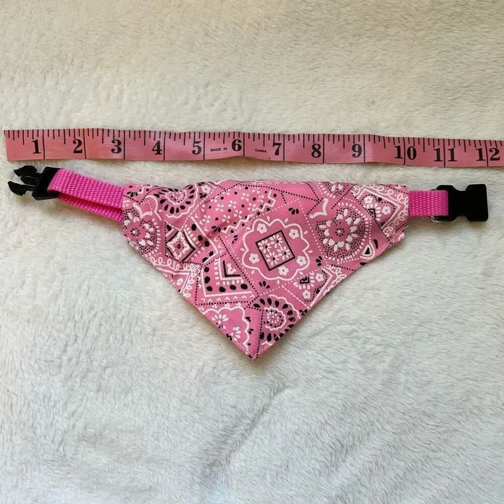 Bandanas For Dogs Adjustable Dog Bandana Printed Soft Collar For Dog Cat Dog Sca